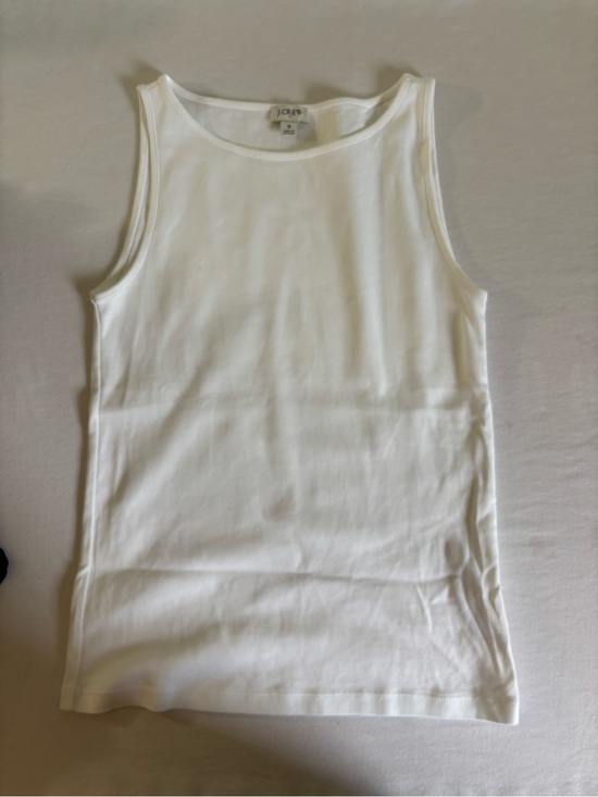 J. Crew Tops - J.Crew White Ribbed Tank Top Size Small NWOT Style